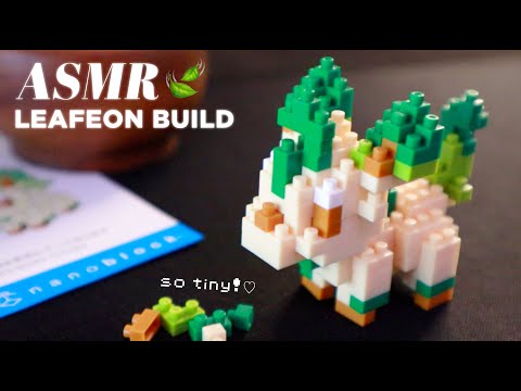 ASMR 🍃 Build a Nanoblock Leafeon With Me! 🍃 Soothing Whispers, Rummaging & Clicking Lego Pieces