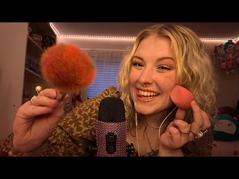 ASMR Doing My Makeup and Yours for a Holiday Party ✨🎁 Personal Attention, Mouth Sounds Day 10 🎄❤️