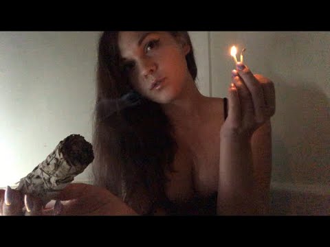 Personal Attention ASMR - Sage Burning, Blowing, Hand Movements & Match Lighting with mouth sounds
