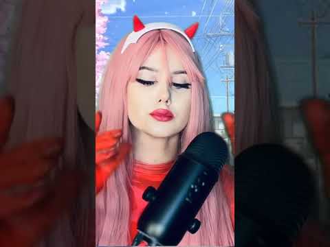🌙 ASMR anime cosplay Zero Two 💗 my face is plastic (full on my channel)