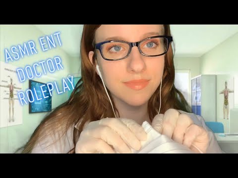 ASMR | ENT Doctor Roleplay 👩🏼‍⚕️ | latex gloves, ear nose throat, tapping, mask