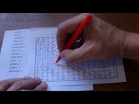 ASMR - Word Search - Australian Accent - "Calm" Words are Found, Circled and Quietly Whispered