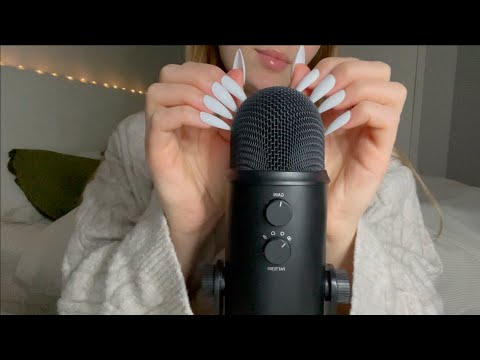 ✨ASMR mic scratching with the back of long nails✨