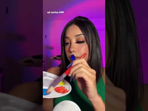 Spit painting with a twist 😛 creds: @AllTingzASMR #asmr #fyp #spitpainting