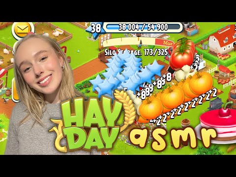 ASMR hay day gameplay | satisfying and chill, ear to ear whispers