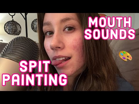 ASMR | mouth sounds and spit painting!!
