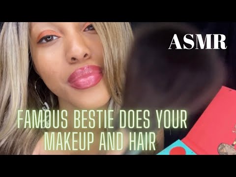 ASMR POV YOUR FAMOUS BEST FRIEND DOES YOUR MAKEUP AND HAIR FOR AN EVENT 💄(personal attention asmr)