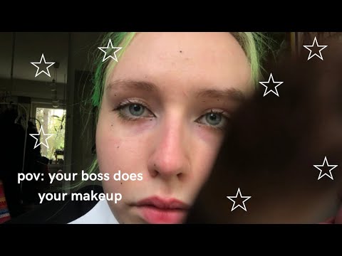 lofi asmr! [subtitled] pov: your boss does your makeup!