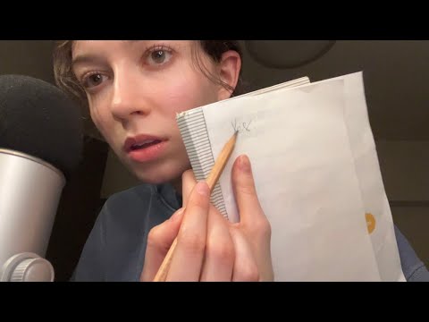 ASMR interviewing you (lots of writing)