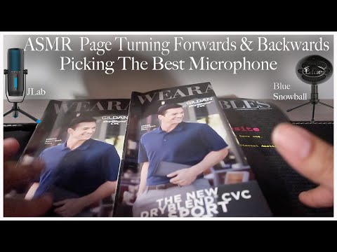 ASMR | Page Turning Forwards and Backwards | Picking the Best Microphone 🎤🎙 for Page Turning