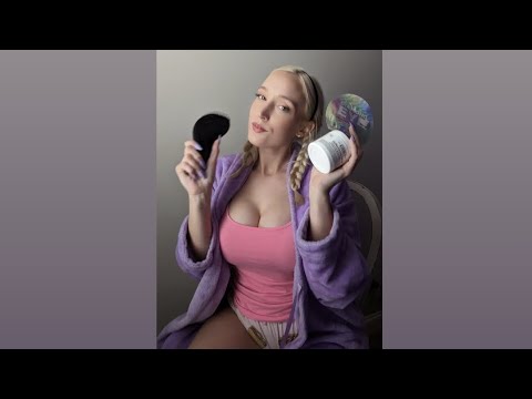 🎧ASMR Sleepover! 💓😌✨Requested✨ Skincare-Massaging your hands and shoulders☁️😴