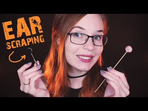 ASMR Secret Ear Scraping (Metal Pick) and Ear Cleaning (Fluffies and Brushes) - Whispered