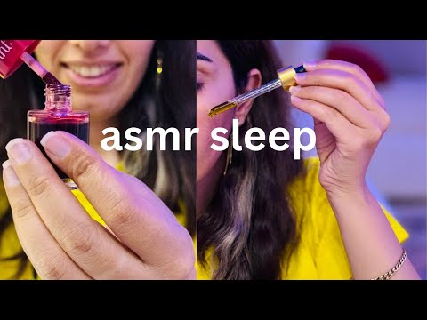 ASMR  Doing  Morning Routine On You( Mouth Sounds , Inaudible Whispers , Layerd Sound, Scratching)