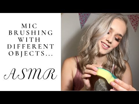 ASMR | Scratching/Brushing The Mic With Different Objects (Latex Gloves, Sponge, Foam...)