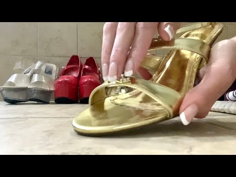 ASMR Tapping My Costume Heels (plus heel clicking sounds)