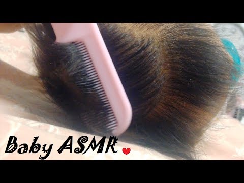 DOES BABY LIKE ASMR? Cradle Cap/ Dandruff Removal + CUTE SOOTHING SNORES! 👶🏻😴😘