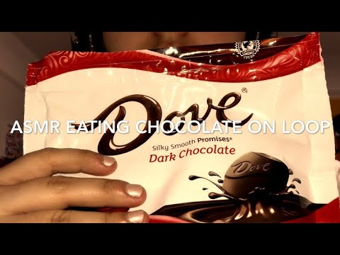 ASMR: Eating a Dove Chocolate on Loop for 15 Minutes
