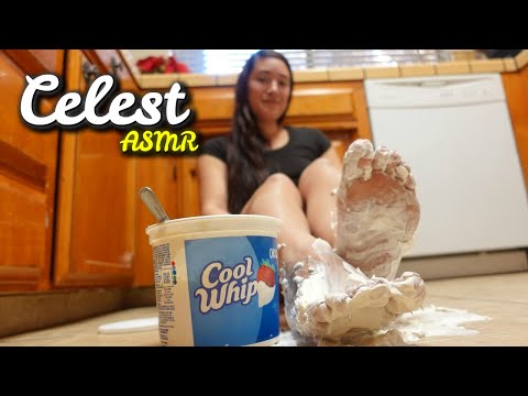 WHIPPED CREAM FOOT MESS! (No Talking)  | Celest ASMR