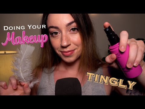 ASMR | Doing Your Makeup Roleplay! (Mouth Sounds, Stipples, and Camera Attention)