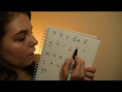 {ASMR} Role Play | Teaching You To Write | Soft Spoken, Sharpie on Paper