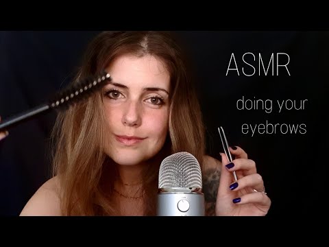 ASMR doing your EYEBROWS | personal attention | plucking, spoolie nibbling (german/deutsch)