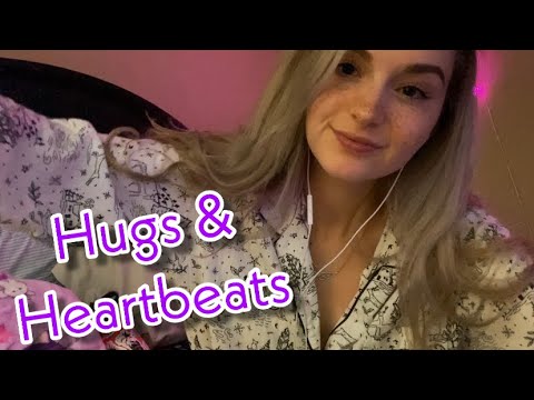 [ASMR] Pure Personal Attention ~ Hugging You To Sleep (Heartbeat Sounds & Face Touching)