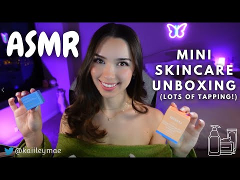 ASMR ♡ Mini Skincare Unboxing (Lots of Tapping!)