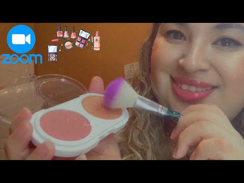 ASMR| Doing your makeup for your Zoom Date| Roleplay & Personal attention| Makeup sounds 💄