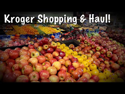 ASMR Shop with me! (No talking) Kroger grocery store shopping & haul! Beautiful food and crinkles!