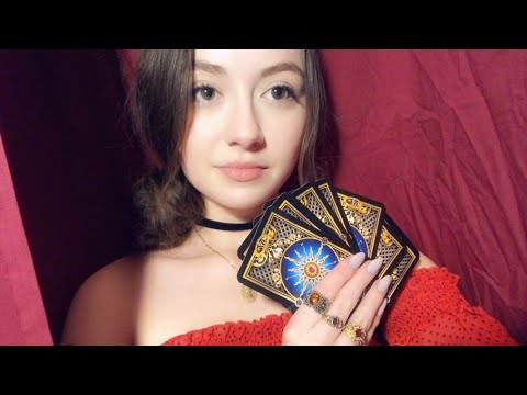 ASMR witch reads your tarot cards ROLEPLAY (Tapping, whispering, personal attention)