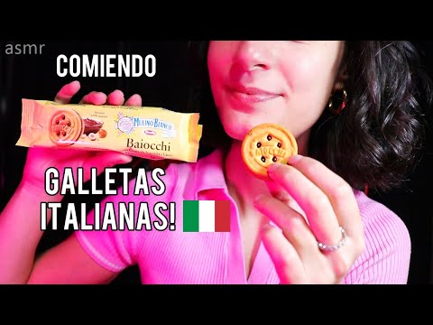 ASMR Español COMIENDO GALLETAS ITALIANAS!♥ (Susurros, eating sounds)
