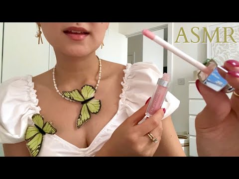 ASMR 🦋 haircut and makeup application 🪷(mouth sounds, scissors, hair brushing, inaudible whisper)