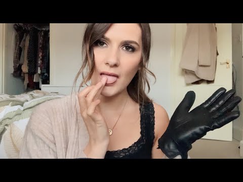 ASMR Leather Sounds & Spit Painting