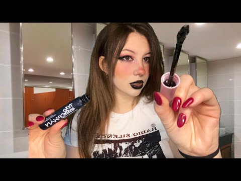 ASMR E-GIRL Gets You Ready!🖤 In The School Bathroom (roleplay)📚
