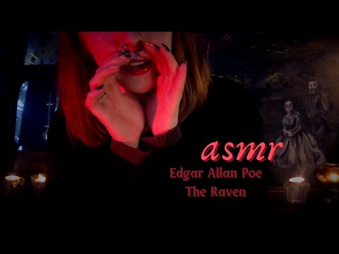 ASMR ☾ Reading a Spooky Poem to You! Whispering Edgar Allan Poe's "The Raven"
