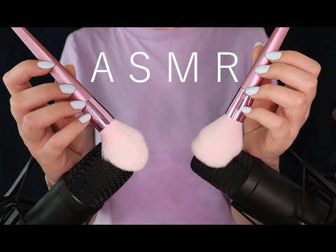 ASMR Very Soothing Mic Brushing 😴 Different Brushes (No Talking)