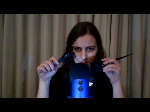 ASMR Intense Mic Scratching with Stiff Brushes - No Talking (After Intro)