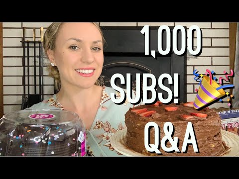 1000 SUBSCRIBER SPECIAL ASMR 🥳 🎉Q&A ASMR | Personal Attention And Mouth Sounds | EATING CAKE ASMR