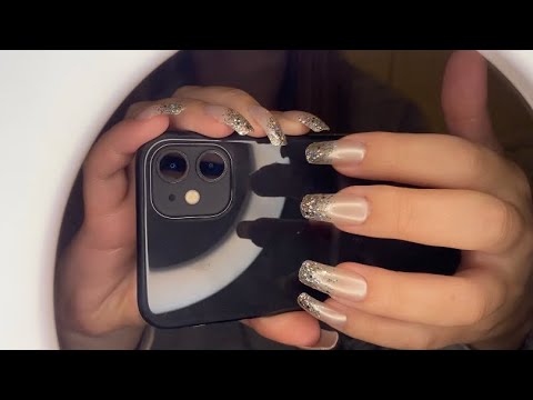 ASMR| IPhone and camera tapping with long press on nails 📷📱💅🏼✨