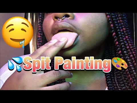ASMR Spit Painting (SATISFYING MOUTH SOUNDS 🫦) #asmr