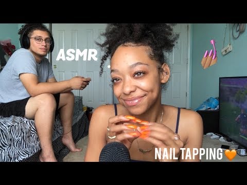 ASMR | Nail Tapping 💅🧡 | No Talking