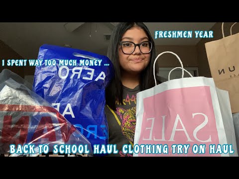 BACK TO SCHOOL CLOTHING TRY ON HAUL & SCHOOL SUPPLIES 2021