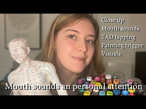 Mouth sounds and visuals ASMR| random trigger assortment with personal attention