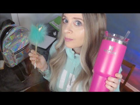 ASMR Gum Chewing Sassy Student Makes New Friend | Role Play | Whispered