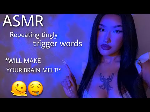 ASMR~  SUPER RELAXING!! Repeating Trigger Words (Clicky Whispers, Mouth Sounds, and MORE!!) #asmr