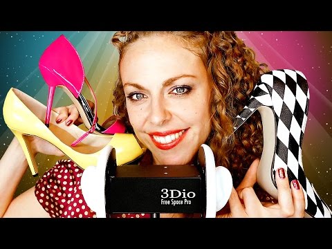 ASMR Binaural Whisper Shoe Haul | Fashion Tingles Ear to Ear Tapping, Scratching