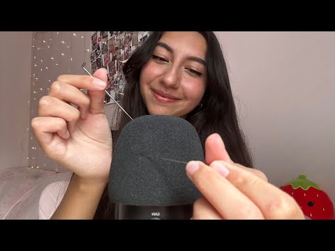 ASMR NEEDLE SCRATCHING & POKING YOUR HEAD (FOAM COVER)