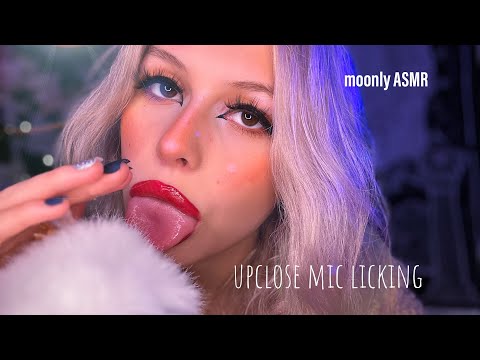 ASMR-upclose mic licking👅(wet tingly,mouthsounds…)