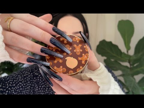 1hr fast not aggressive tapping for asmr #36 (extra long nails) (no talking)