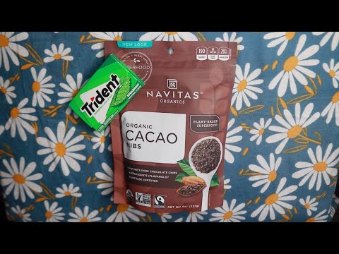 CACAO NIBS ASMR TRIDENT CHEWING GUM SOUNDS